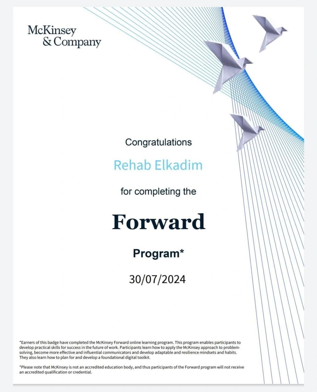 Forward Certificate